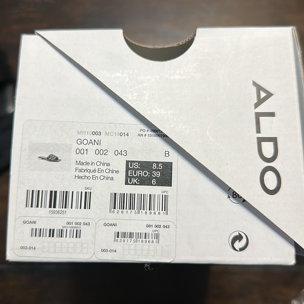 New in box!  ALDO Black Sandals - Size 8-1/2. - Picture 8 of 10